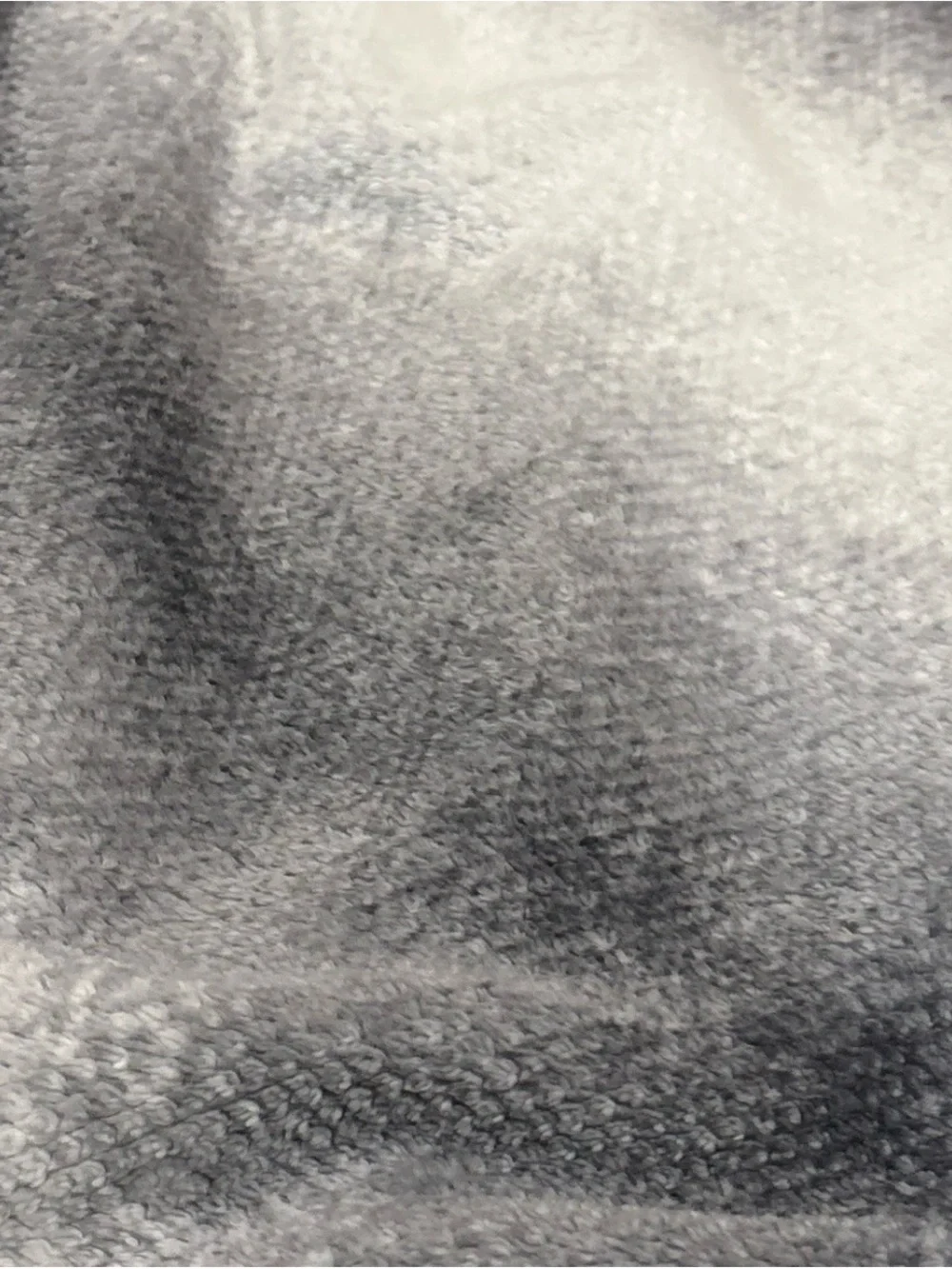 Mon Chateau Luxury Collection Blanket Throw 60”x70” Grey White Ombré Textured